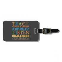 Teacher Words To Live Byy Bag Tag
