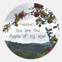 Teacher, you are the apple of my eye! stickers