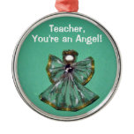 Teacher,, You're an Angel! Christmas Ornament