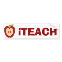 Teacher's Apple Bumper Sticker bumper stickers
