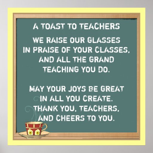 teachers appreciation poem poster | Zazzle