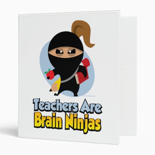 Teachers Are Brain Ninjas 3 Ring Binders