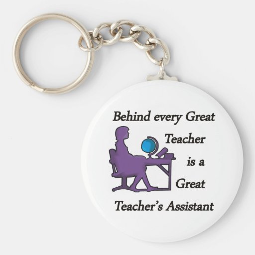 Teacher's Assistant Basic Round Button Keychain Zazzle