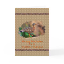 Teacher's Birthday Card with Sun Bittern Bird