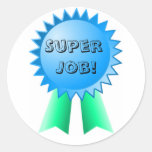 Teacher's Blue and Green Ribbon Award Stickers
