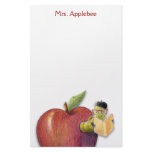 Teacher's Bookworm in Apple Custom Stationery