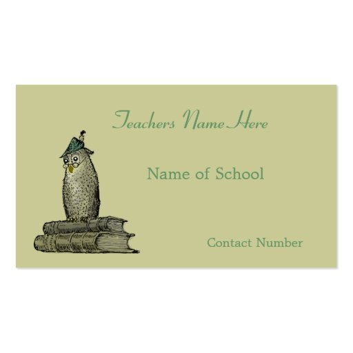 Teachers Business Card (front side)