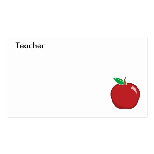 Teacher's Business Card-Customize (front side)