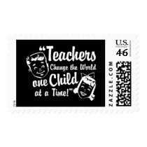 Teachers Change World Custom Postage Stamp
