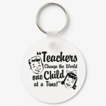 Teachers Change World Keychain