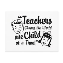 Teachers Change World Postcard postcards