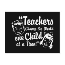 Teachers Change World Postcard postcards