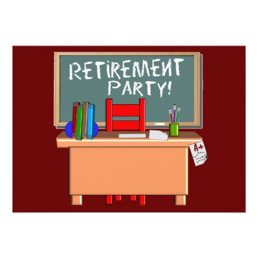 Teachers Customizable Retirement Party Invitations