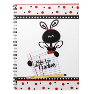 Teacher's Cute Ladybug Notebook