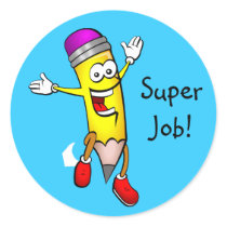 Teacher's Cute Pencil Award Stickers