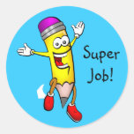 Teacher's Cute Pencil Award Stickers