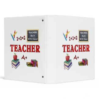 Teachers Do It With Class Vinyl Binder
