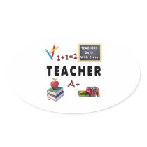 Teachers Do It With Class Oval Stickers
