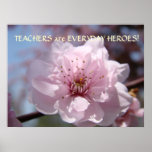 TEACHERS Everyday Heroes Art Poster Christmas Gift