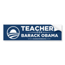 Teachers for Obama Bumper Sticker bumper stickers