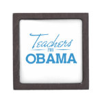 TEACHERS FOR OBAMA -.png Premium Trinket Boxes