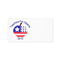 Teachers For Obama Tees and Gifts Address Label