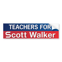 Teachers for Scott Walker Bumper Stickers