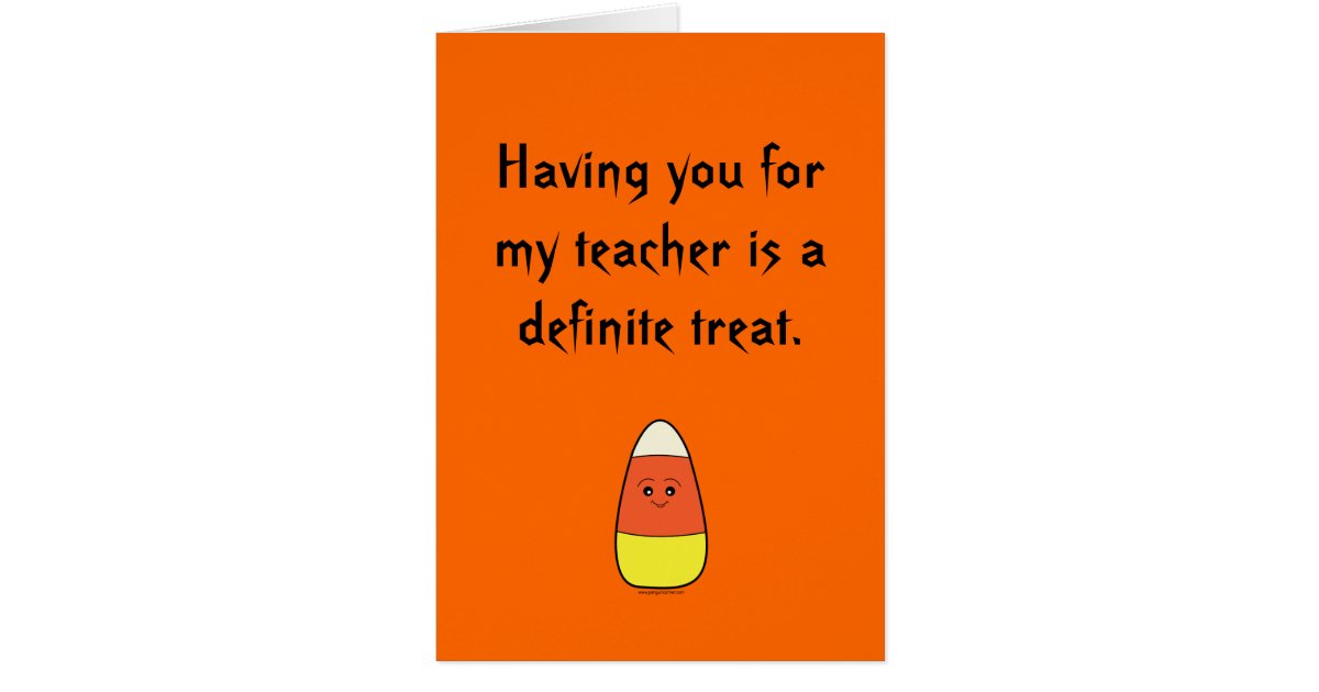 Teacher's Halloween Card Zazzle