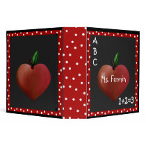 Teacher's Heart Apple Binder