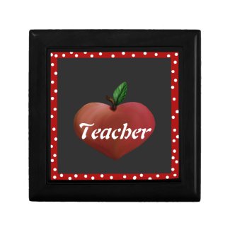 Teacher's Heart Apple Tile Box giftbox