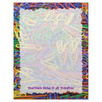 Teachers Hold it Together Paperclips letterhead
