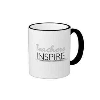 Teachers Inspire Tshirts and Gifts Ringer Coffee Mug