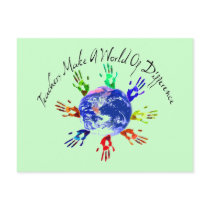 Teachers Make a World Postcard by wingedturtle Teachers Make a World Postcard