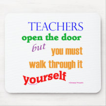 Teachers open the door... mouse mats