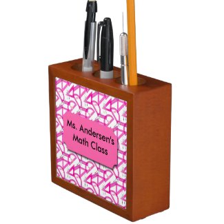 Teachers Pink Pink Math Tools Desk Organizer
