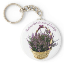 Teachers Plant Seeds Lavender Keychain