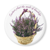 Teachers Plant Seeds Lavender Fridge Magnet