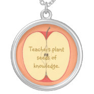Teachers plant seeds of knowledge, necklaces necklace