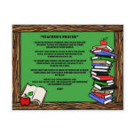 teachers prayer postcards