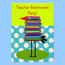 Teachers Retirement Party Invitations Book Bird invitations