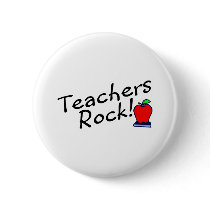 Teachers Rock Apple buttons by TeeZazzle Teachers Rock Apple buttons