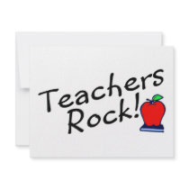 Teachers Rock Apple invitations