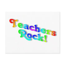 Teachers Rock Color Postcard
