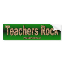 Teachers Rock (green stone) bumper stickers