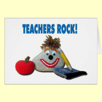 Teachers Rock! White Note Card cards