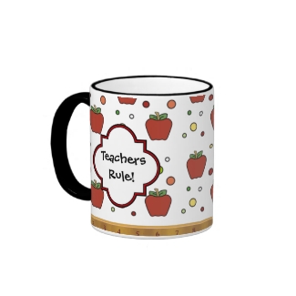 Teachers Rule Apple Pattern Personalized