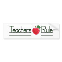 Teacher's Rule bumper stickers