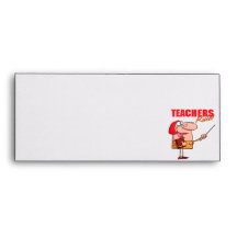 teachers rule female teacher cartoon envelope