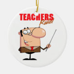 teachers rule male teacher character christmas ornament