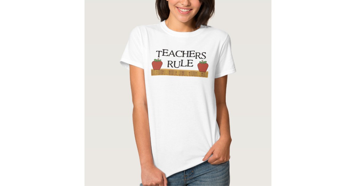 looking down teachers shirt